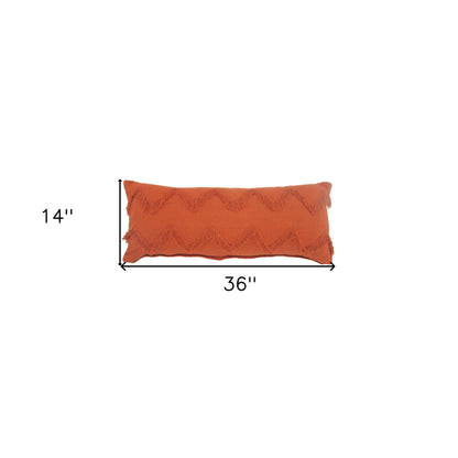 20" X 20" Cinnamon Orange 100% Cotton Zippered Pillow