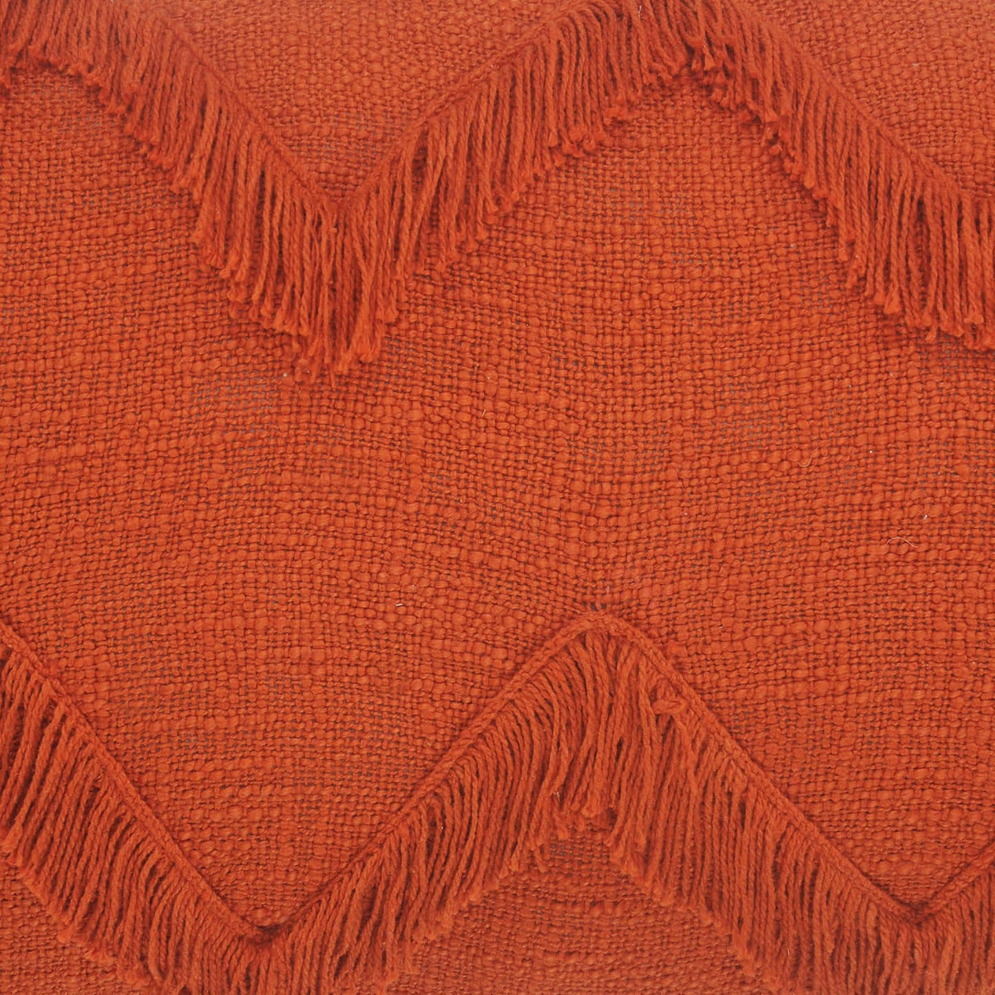 20" X 20" Cinnamon Orange 100% Cotton Zippered Pillow