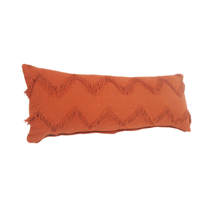 20" X 20" Cinnamon Orange 100% Cotton Zippered Pillow