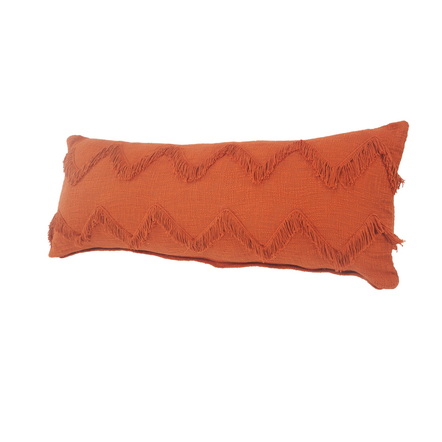 20" X 20" Cinnamon Orange 100% Cotton Zippered Pillow