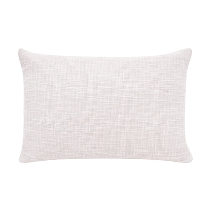 20" Ocean Blue and Ivory Cotton Throw Pillow