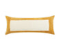 14" X 36" Golden Yellow And Cream 100% Cotton Zippered Pillow