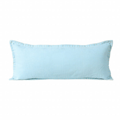 14" X 36" Emerald Green 100% Cotton Zippered Pillow