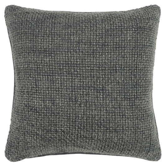 20" Gray Weave Cotton Blend Throw Pillow