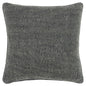 20" Gray Weave Cotton Blend Throw Pillow