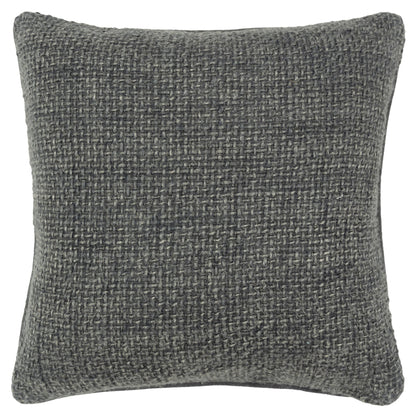 20" Gray Weave Cotton Blend Throw Pillow