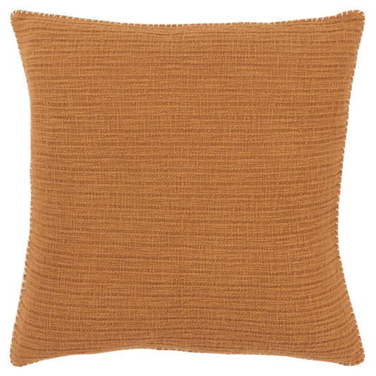 22" Pumpkin Striped Cotton Throw Pillow