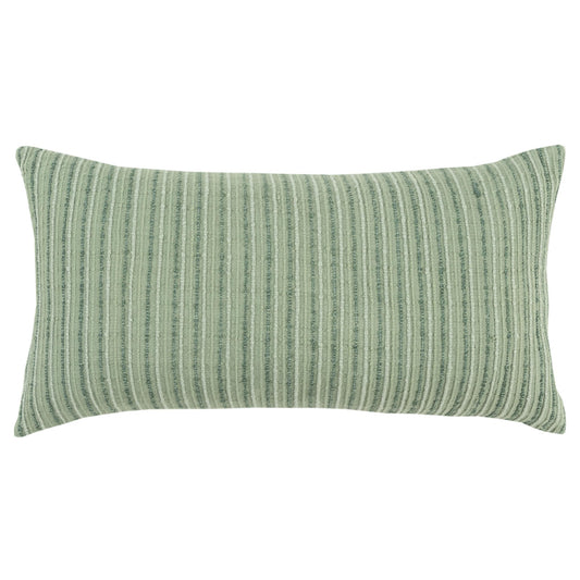 14" X 14" Green Cotton Blend Pillow