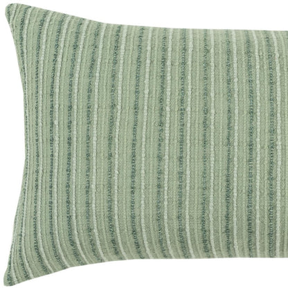 14" X 14" Green Cotton Blend Pillow