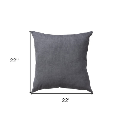 22" Granite Gray Indoor Outdoor Throw Pillow