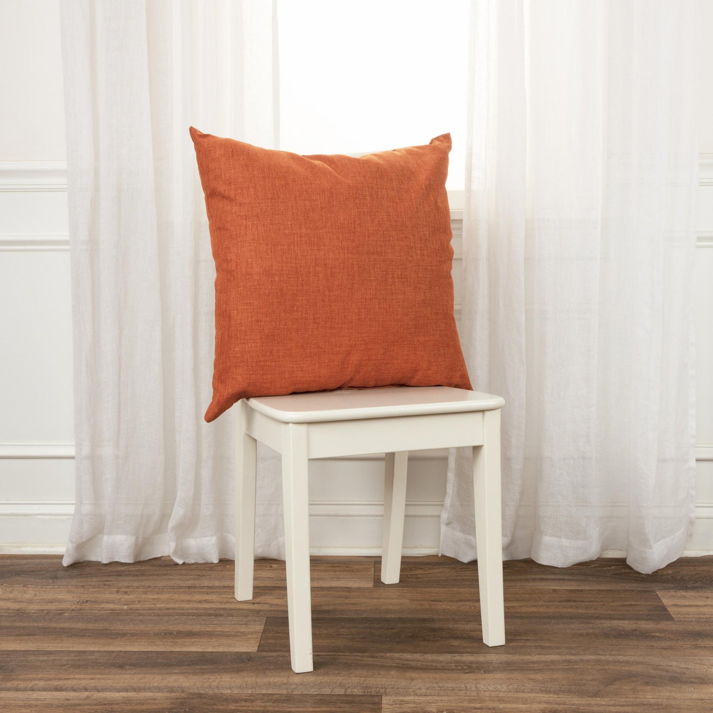 22" X 22" Orange Indoor Outdoor Throw Pillow