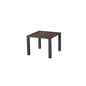 21" Brown and Black Square Metal Outdoor Side Table