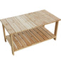 37" Natural Solid Wood Outdoor Coffee Table