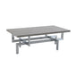 51" Gray And Silver Stainless Steel Coffee Table