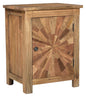 28" Brown Starburst Geometric Solid Wood Nightstand