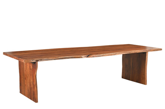 73" Brown Live Edge Solid Wood Dining Bench