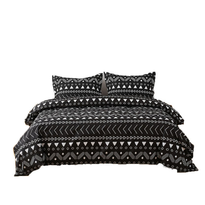 Black Queen Microfiber 1400 Thread Count Washable Duvet Cover Set