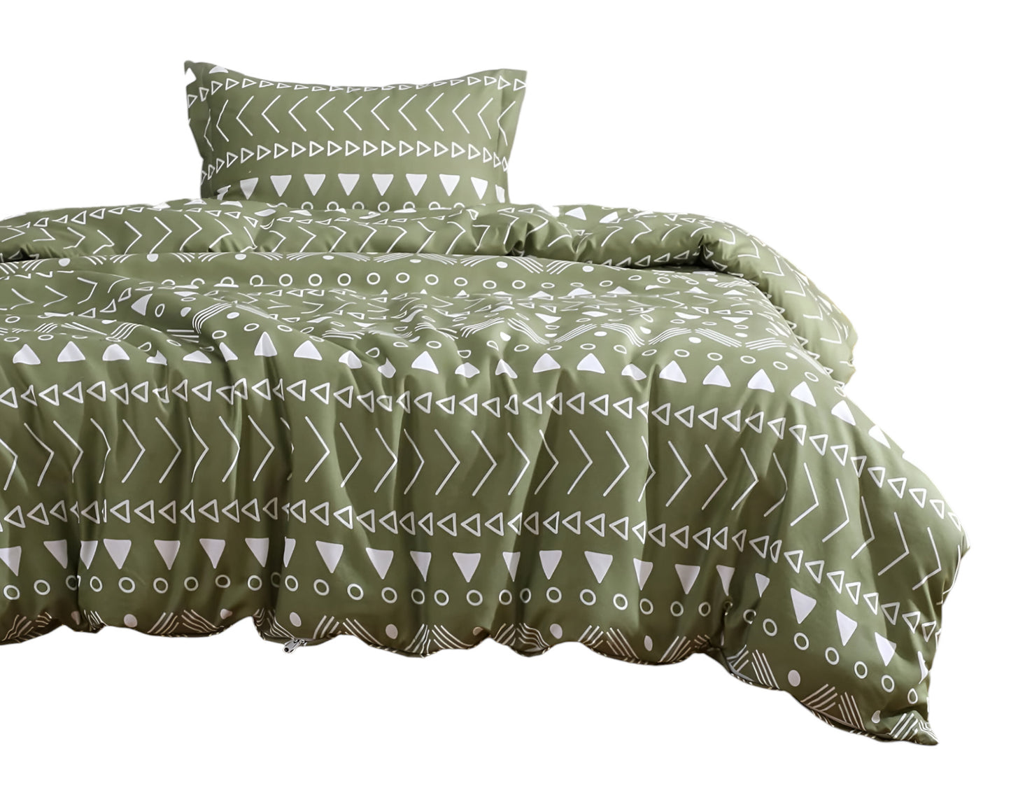 Sage Twin Microfiber 1400 Thread Count Washable Duvet Cover Set