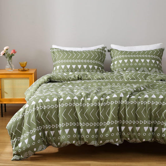 Sage Twin Microfiber 1400 Thread Count Washable Duvet Cover Set