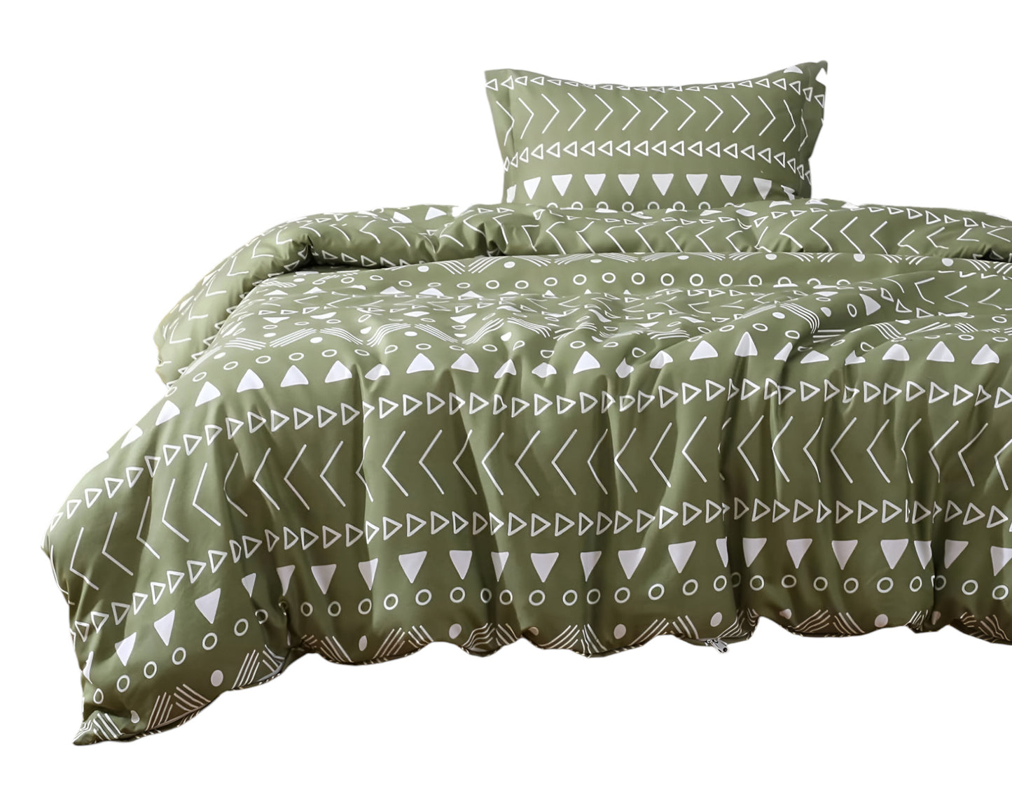 Sage Twin Microfiber 1400 Thread Count Washable Duvet Cover Set