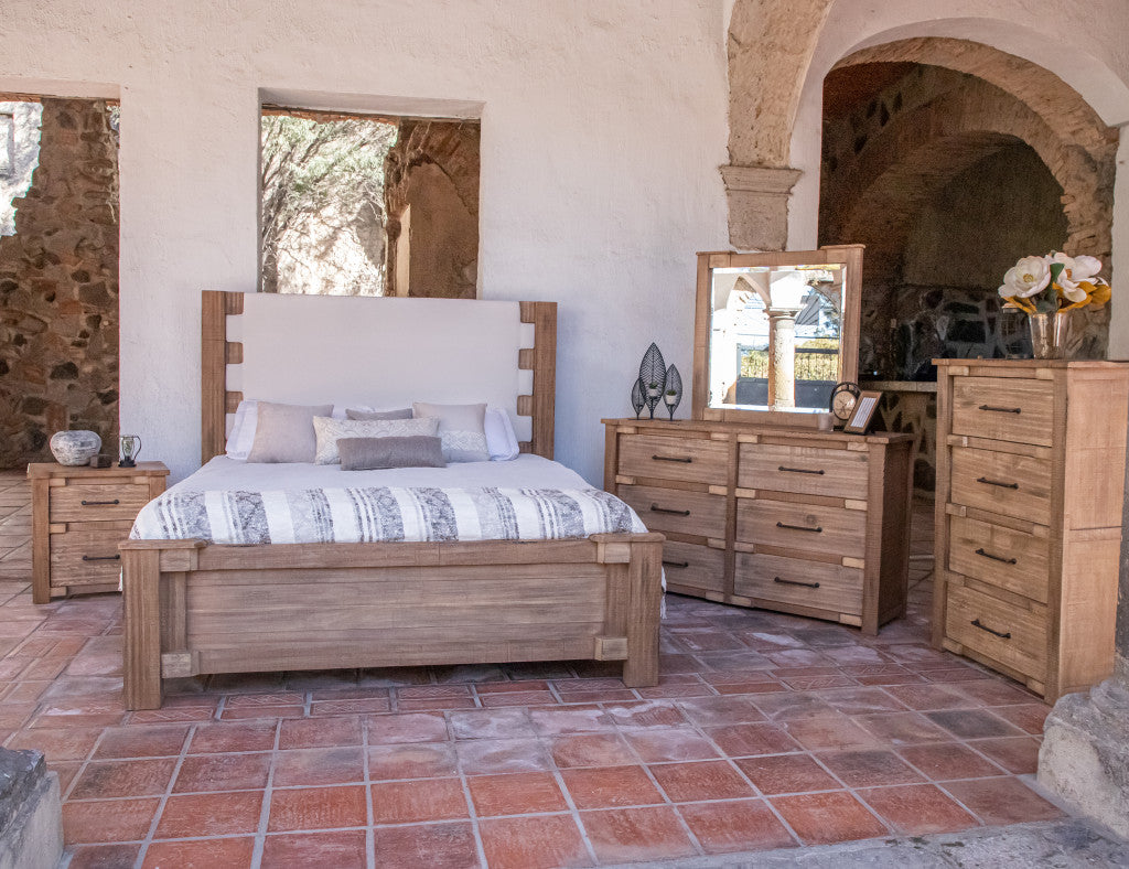 67" Natural Solid Wood Six Drawer Double Dresser