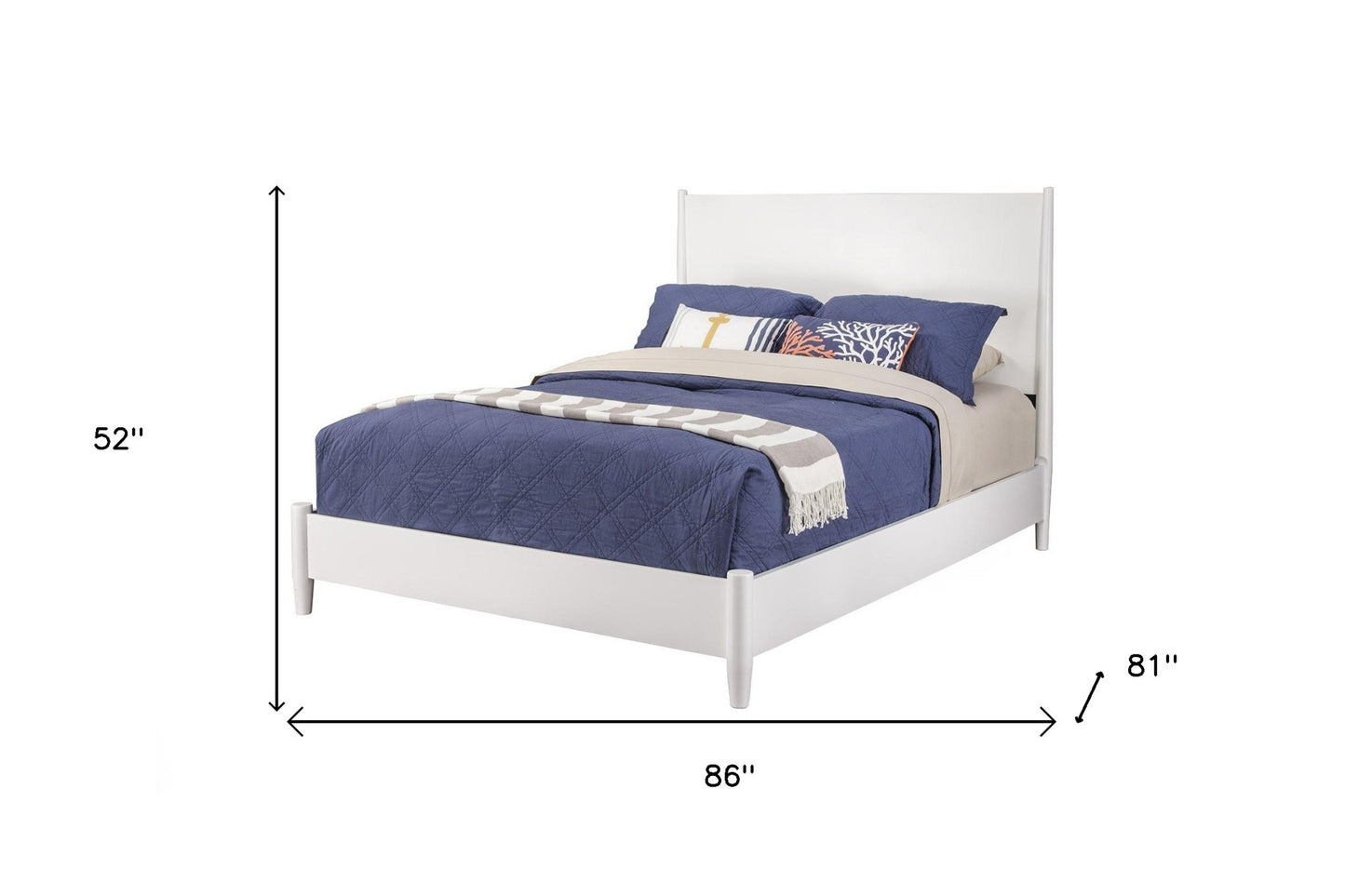 White Solid and Manufactured Wood King Bed