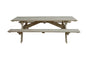 94" Natural Solid Wood Outdoor Picnic Table