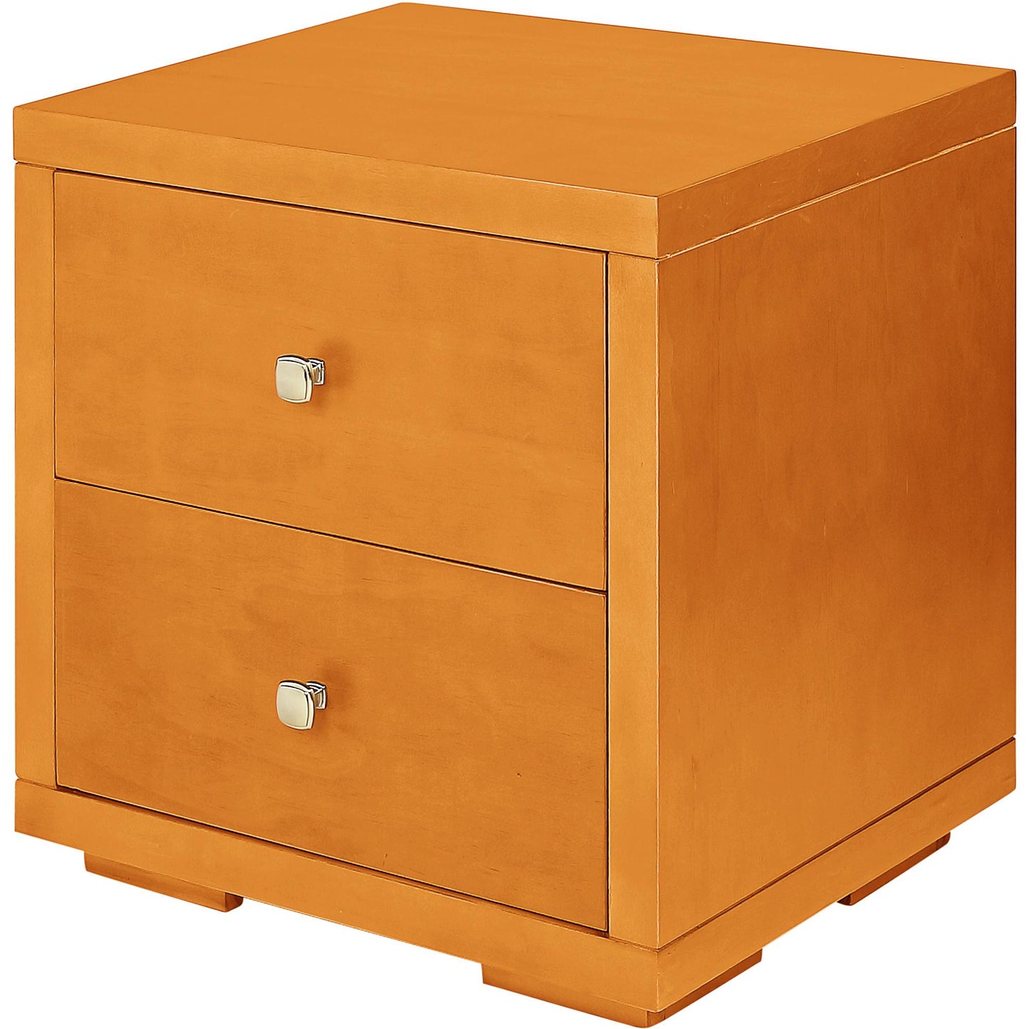 19" Black Two Drawer Nightstand