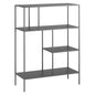 Gray Metal Four Tier Geometric Bookcase