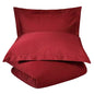 Burgundy King 100% Cotton 300 Thread Count Washable Duvet Cover Set