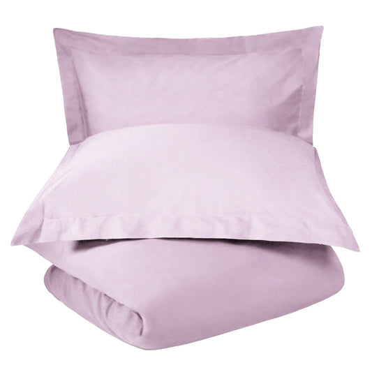 Lilac King 100% Cotton 300 Thread Count Washable Duvet Cover Set