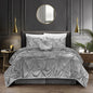 Navy Blue Queen Polyester 130 Thread Count Washable Down Comforter Set