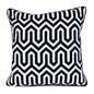 20" Black Geometric Cotton Throw Pillow