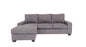 Gray Polyester Blend Stationary L Shaped Two Piece Corner Sectional