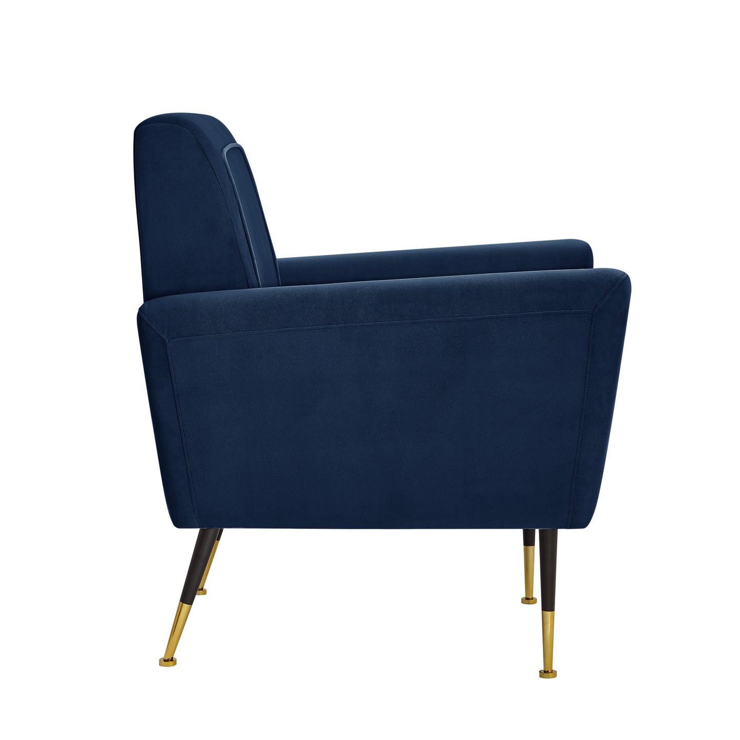 32" Gray And Gold Velvet Arm Chair