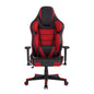 Black Red and Black Adjustable Swivel Metal Rolling Gaming Chair