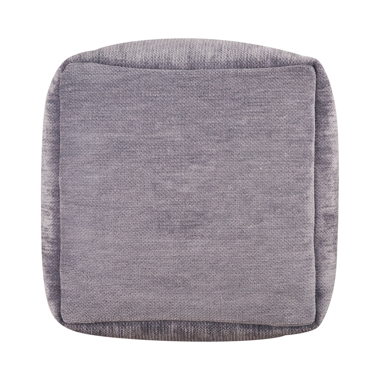 18" Beige Chenille Cube Pouf Ottoman