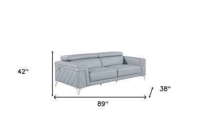 Two Piece Blue Four Person Seating Set