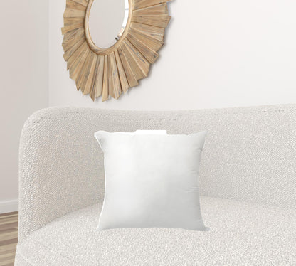 22" White Down Feather Throw Pillow Insert