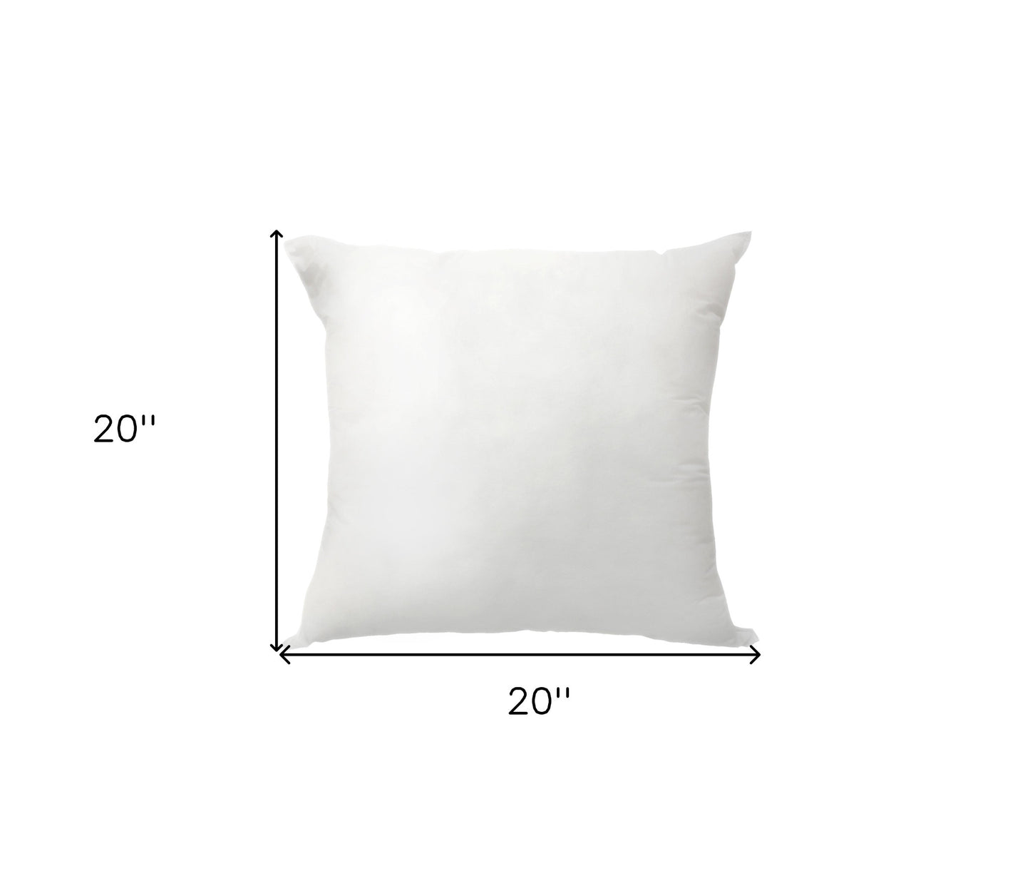 22" White Down Feather Throw Pillow Insert