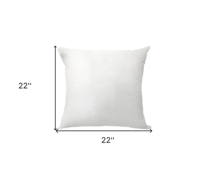 22" White Down Feather Throw Pillow Insert