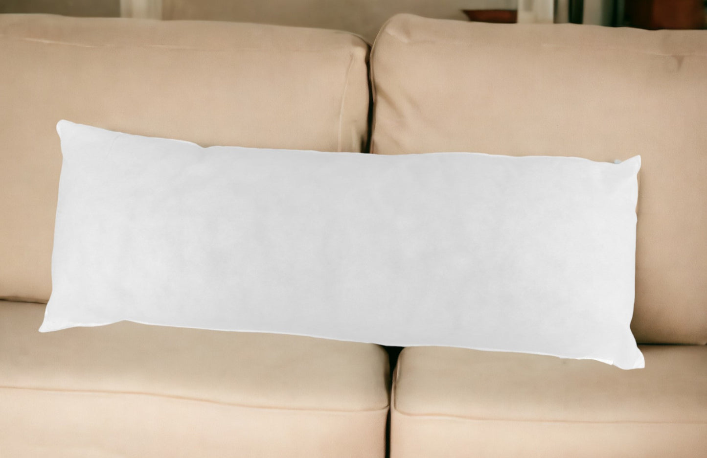 14" X 36" White Polyester Blown Seam Pillow Insert