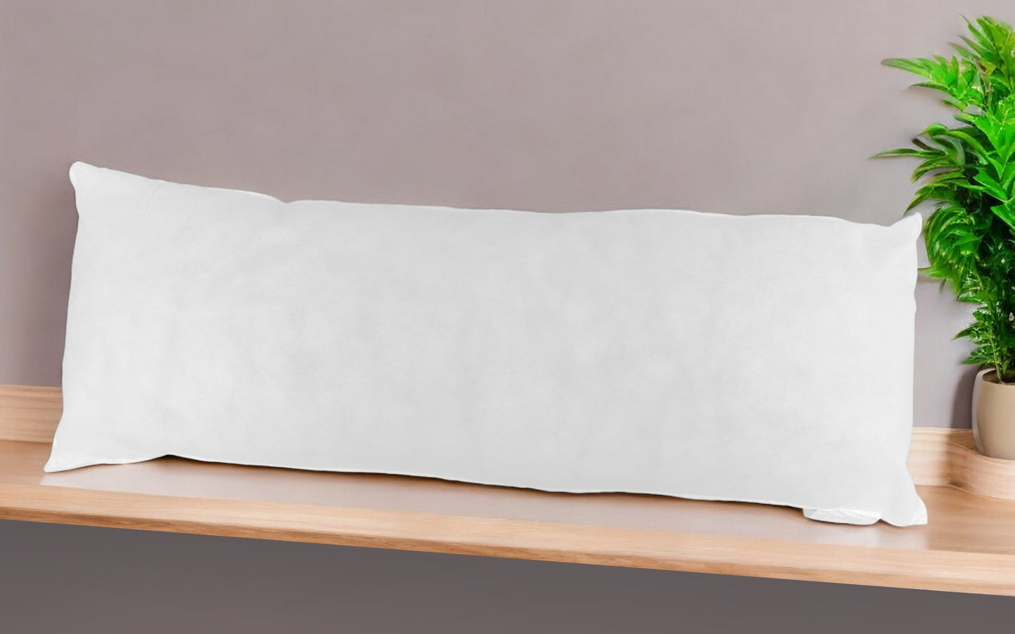 14" X 36" White Polyester Blown Seam Pillow Insert