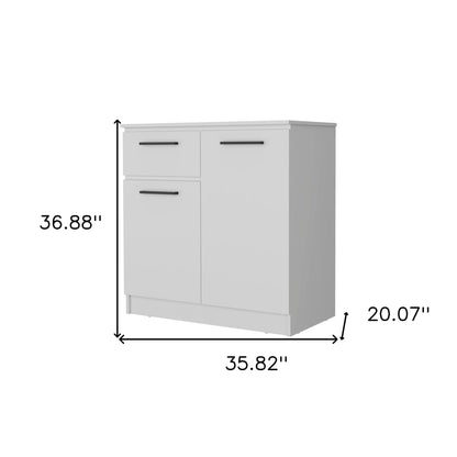 36" White Drawer Double Dresser