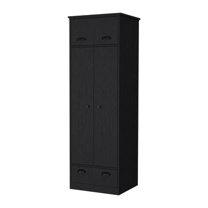 23" Black Drawer Combo Dresser