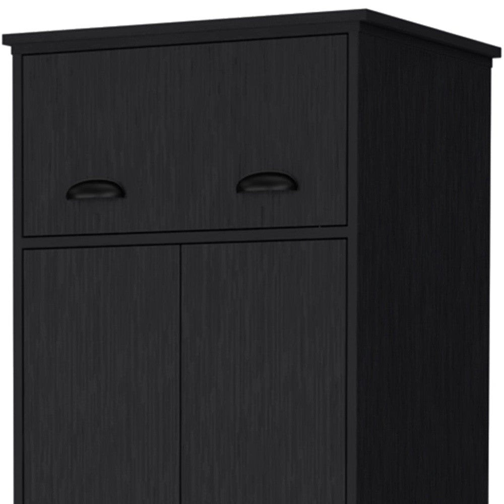 23" Black Drawer Combo Dresser