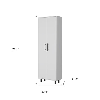 71" White Tall Pantry Cabinet