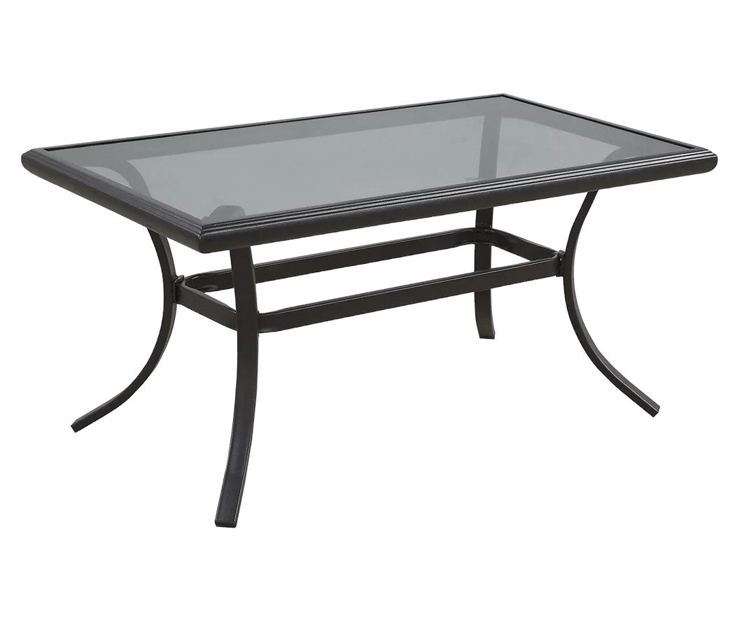 21" Black Metal Outdoor Chat Table