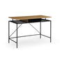 43" Natural and Black Writing Desk