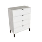 30" White Four Drawer Standard Chest